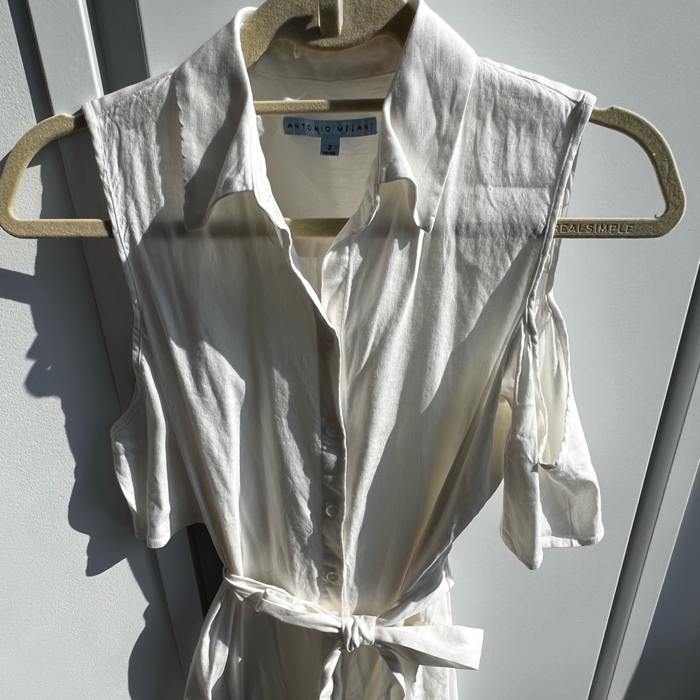 White Cold Shoulder Dress